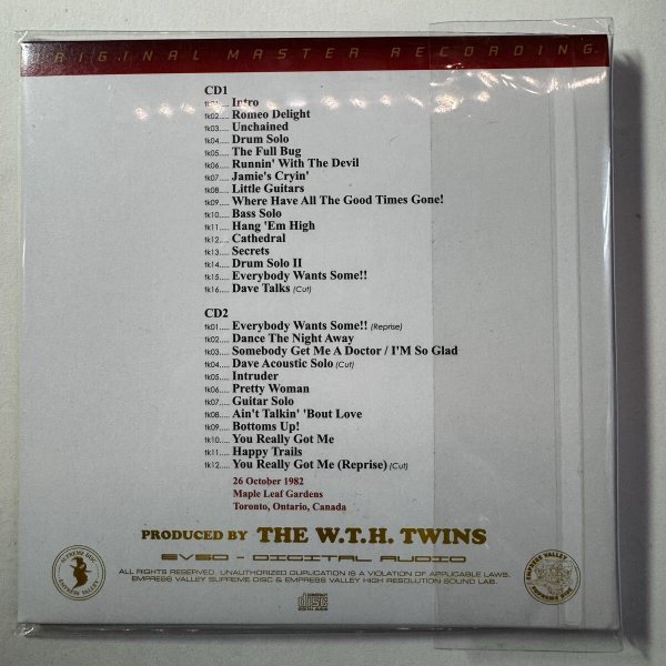 Photo2: VAN HALEN - TORONTO NIGHT 2CD [EMPRESS VALLEY] ★★★STOCK ITEM / HOT FALL SALE★★★ (2)