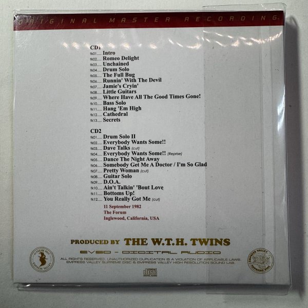 Photo2: VAN HALEN - INGLEWOOD NIGHT 2CD [EMPRESS VALLEY] ★★★STOCK ITEM / HOT FALL SALE★★★ (2)