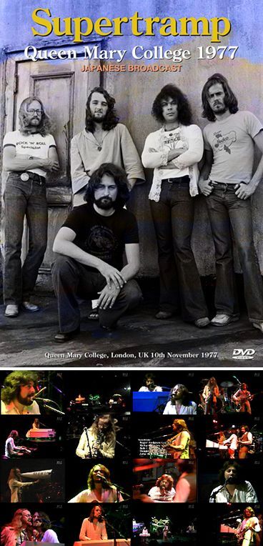 SUPERTRAMP - QUEEN MARY COLLEGE 1977: JAPANESE BROADCAST DVDR - lighthouse