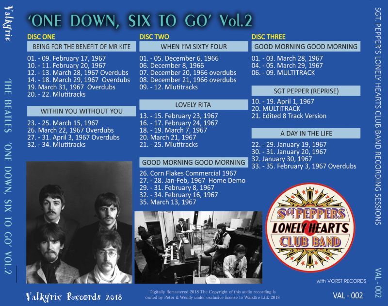 BEATLES ONE DOWN, SIX TO GO Vol.2【5CD】