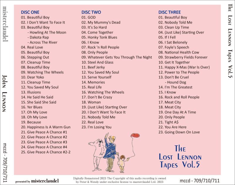 JOHN LENNON - THE LOST LENNON TAPES VOL.5 3CD [MISTERCLAUDEL